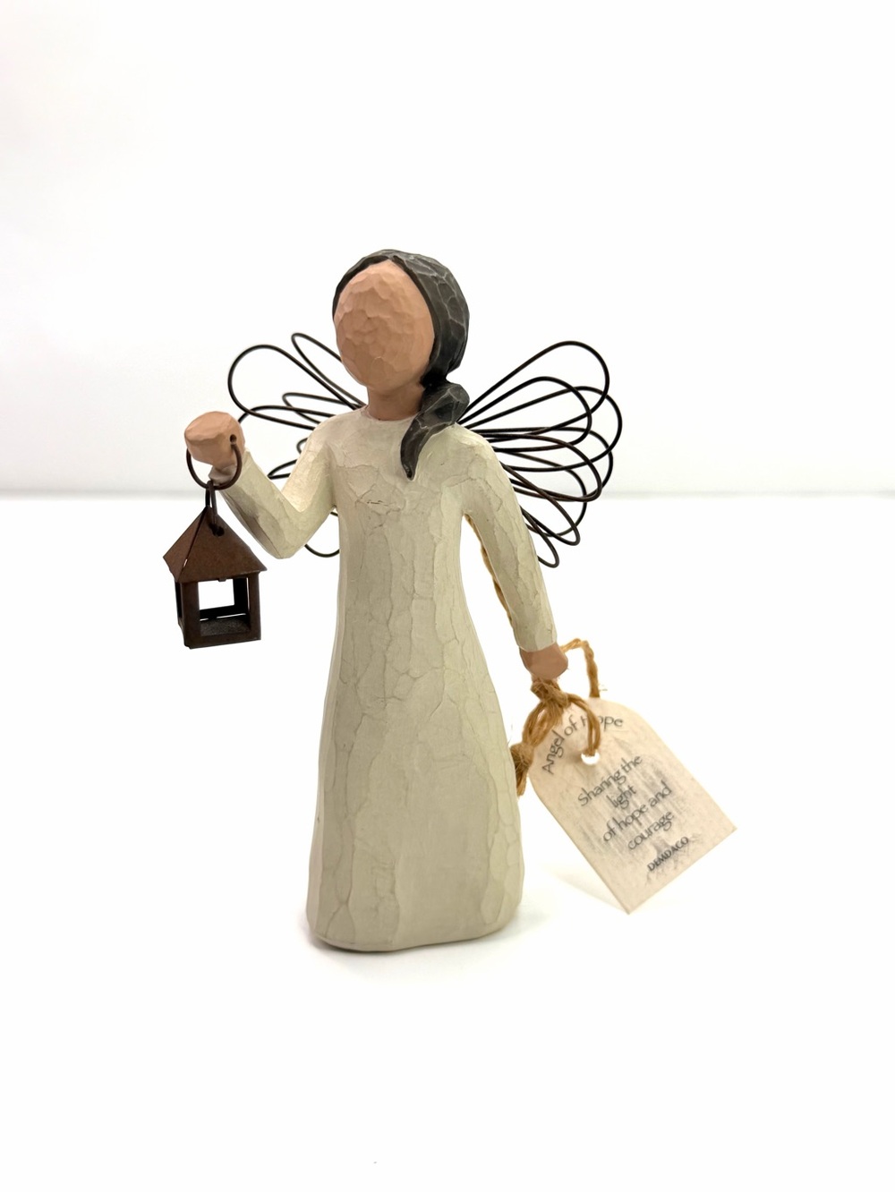 Willow Tree White Angel of Hope Lantern Figurine Ornament
